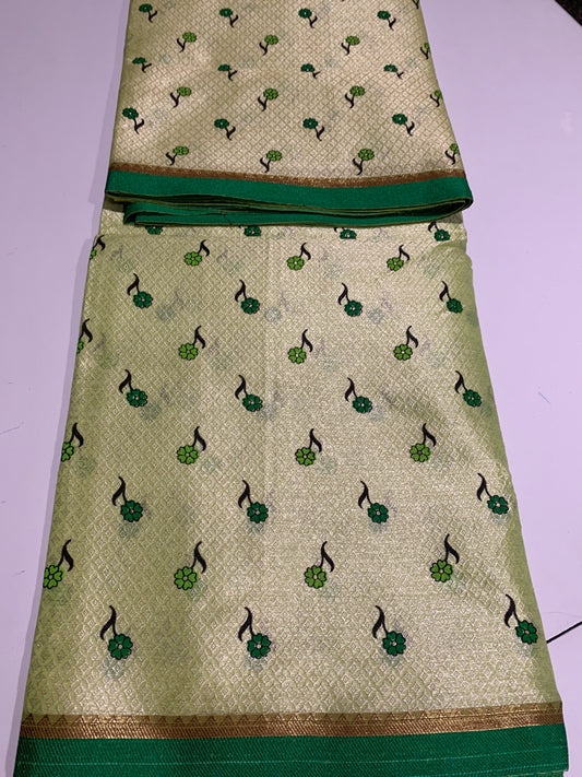 Pista Green Jacquard weave