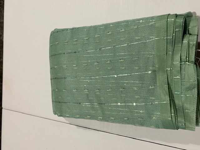 Sea green net kotta saree
