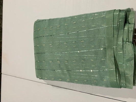 Sea green net kotta saree