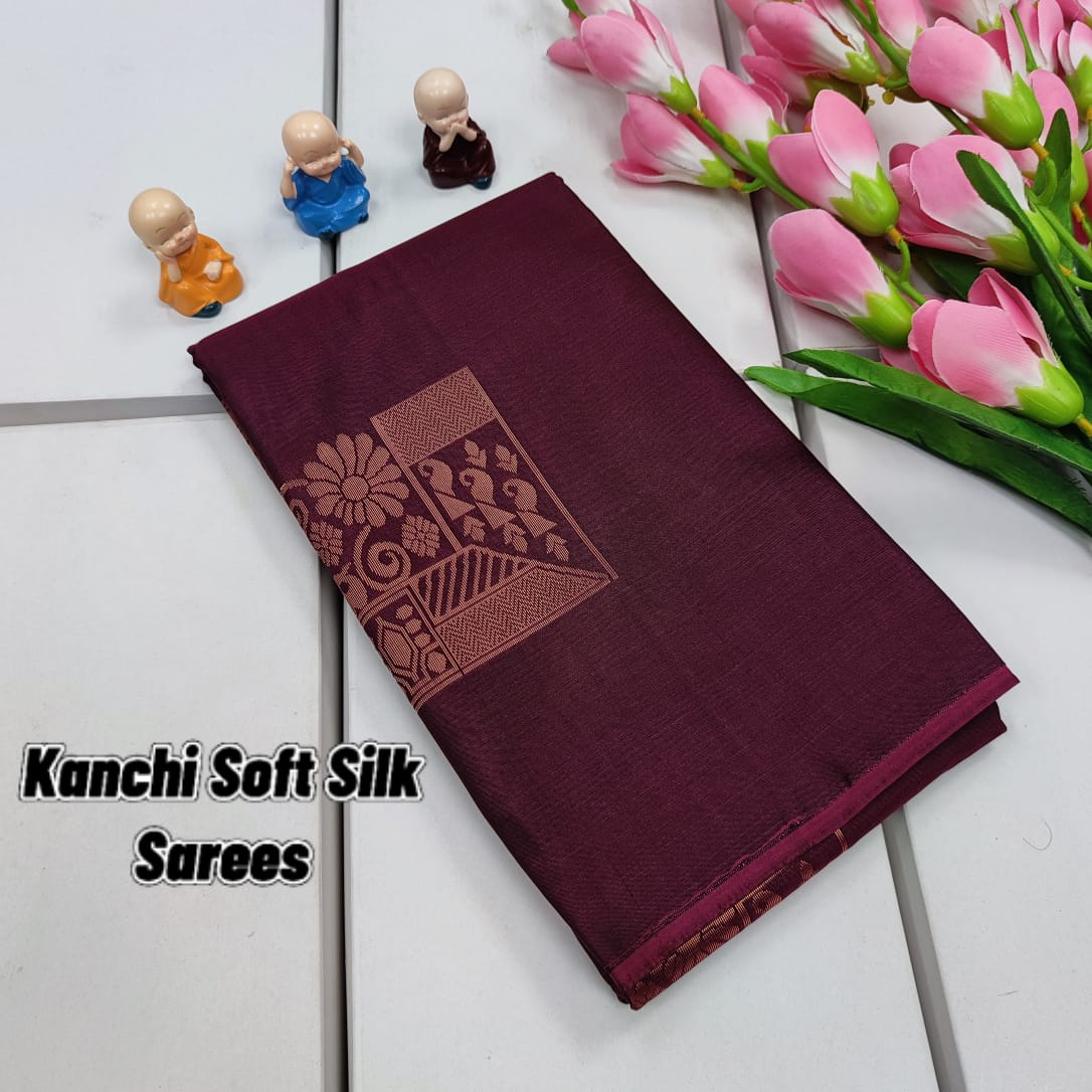 Soft Silk Maroon Saree