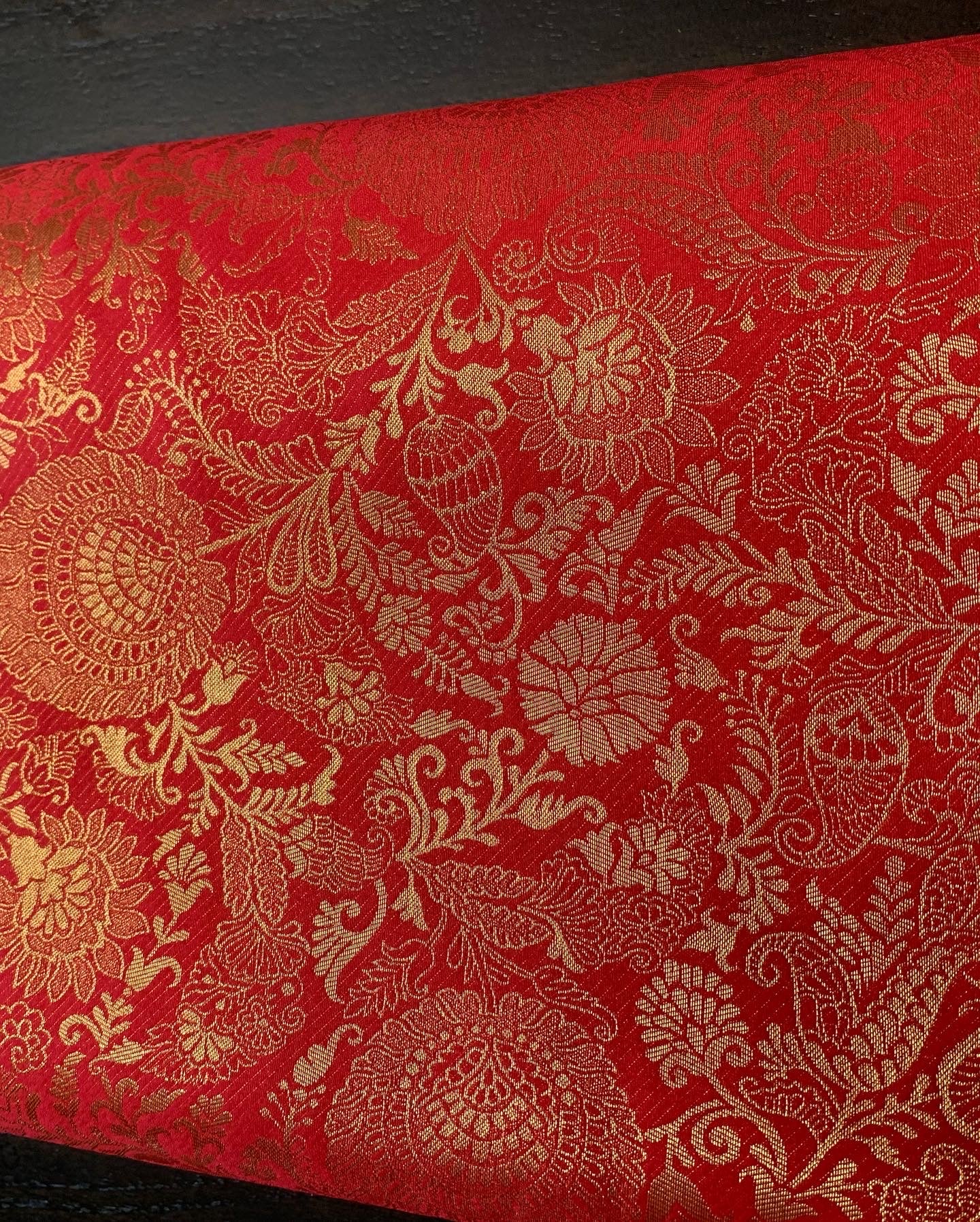 Red Semi Kanchipuram Silk Saree