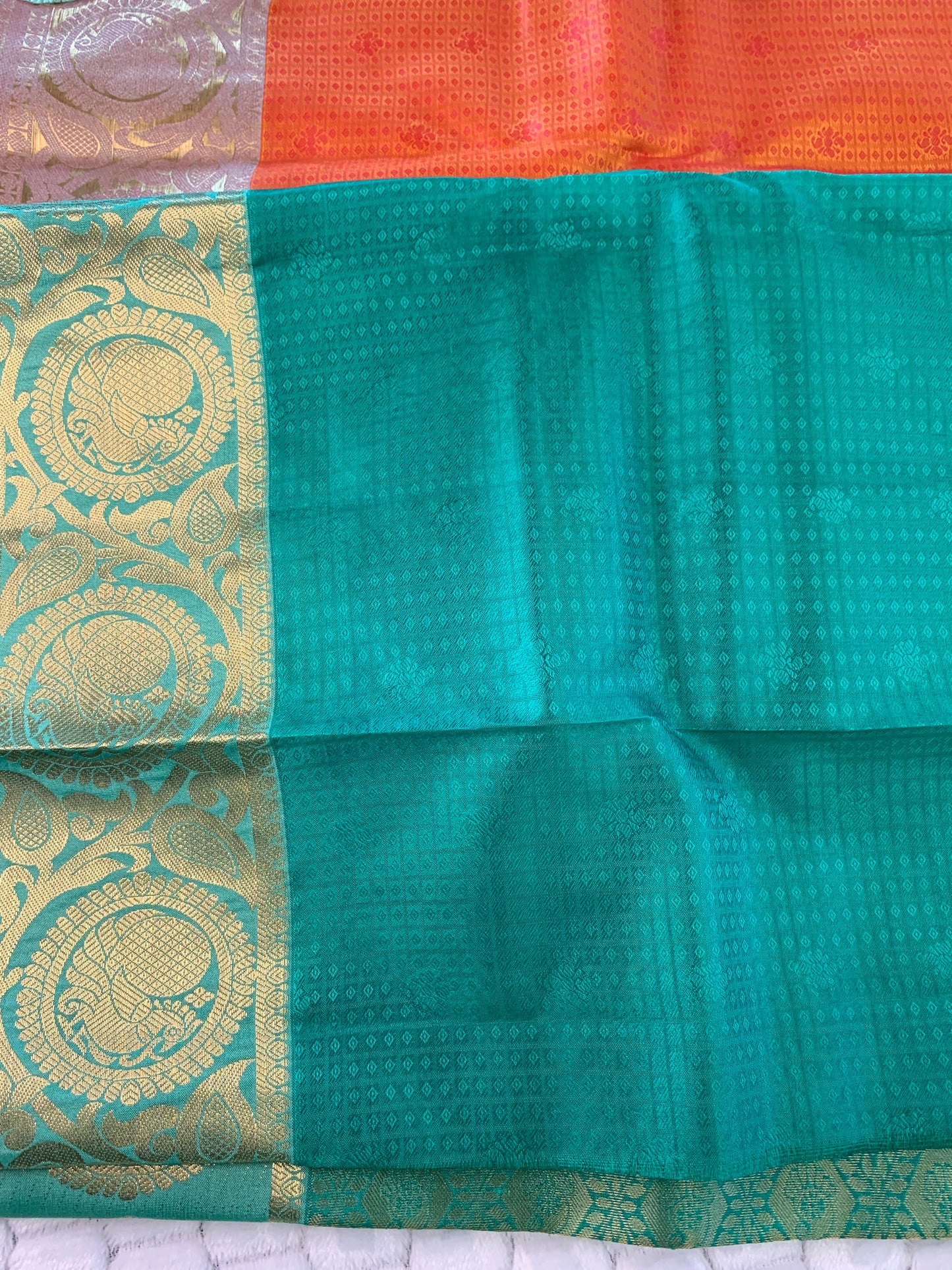 Orange Kanchipuram Saree