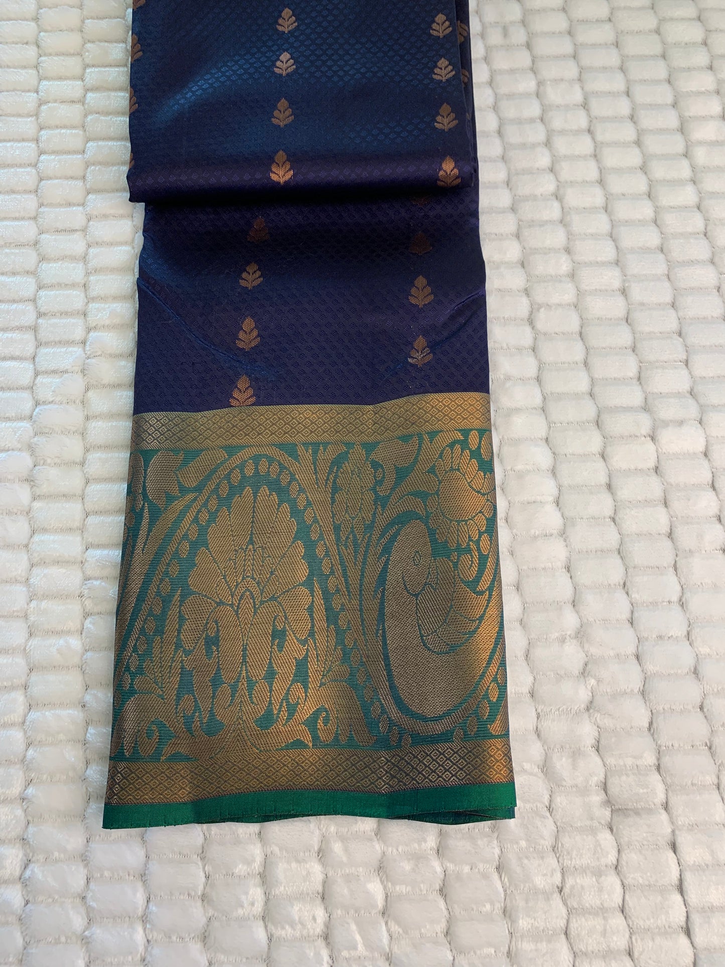 Navy Blue Kanchipuram Silk Saree