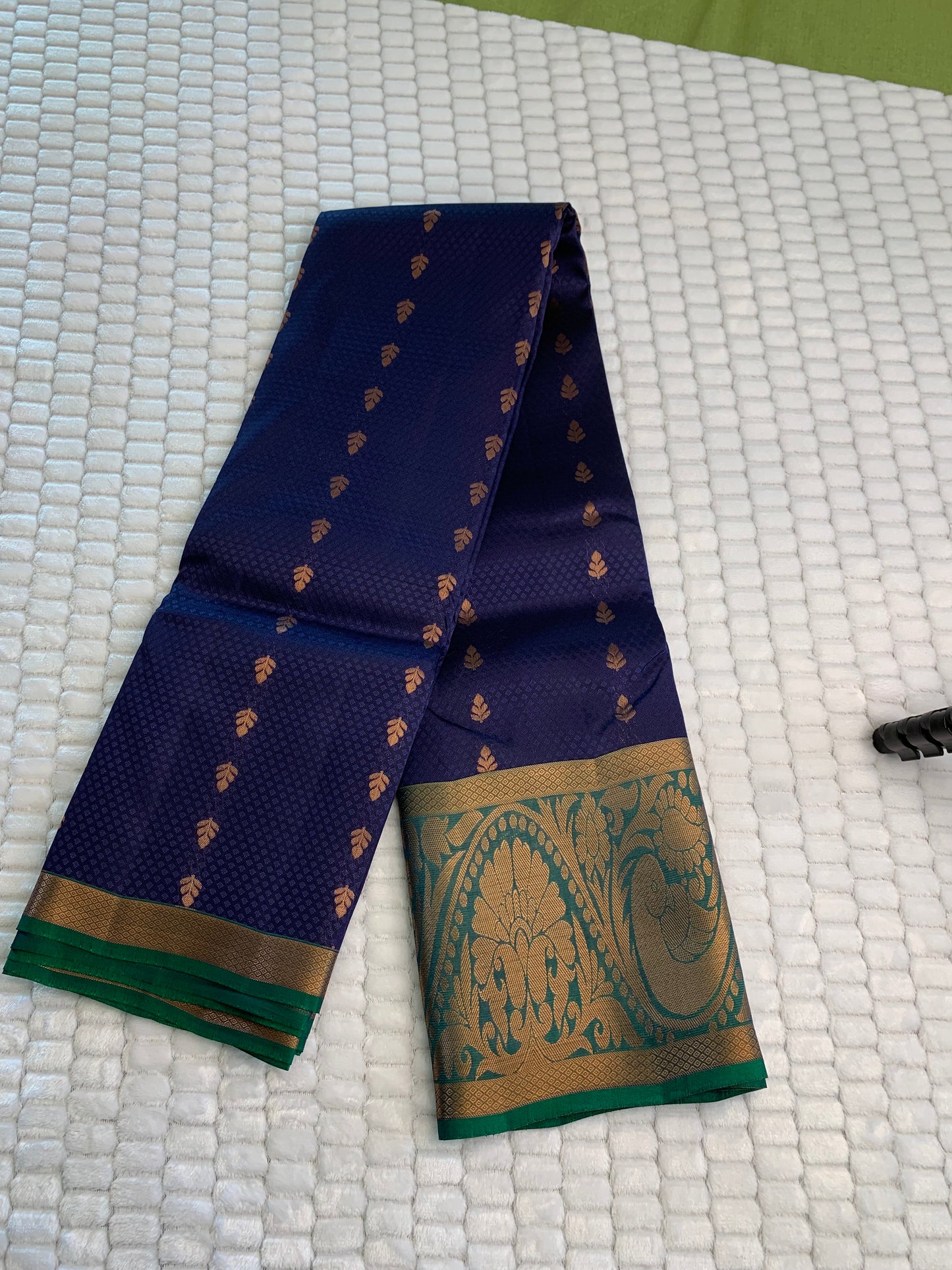 Navy Blue Kanchipuram Silk Saree