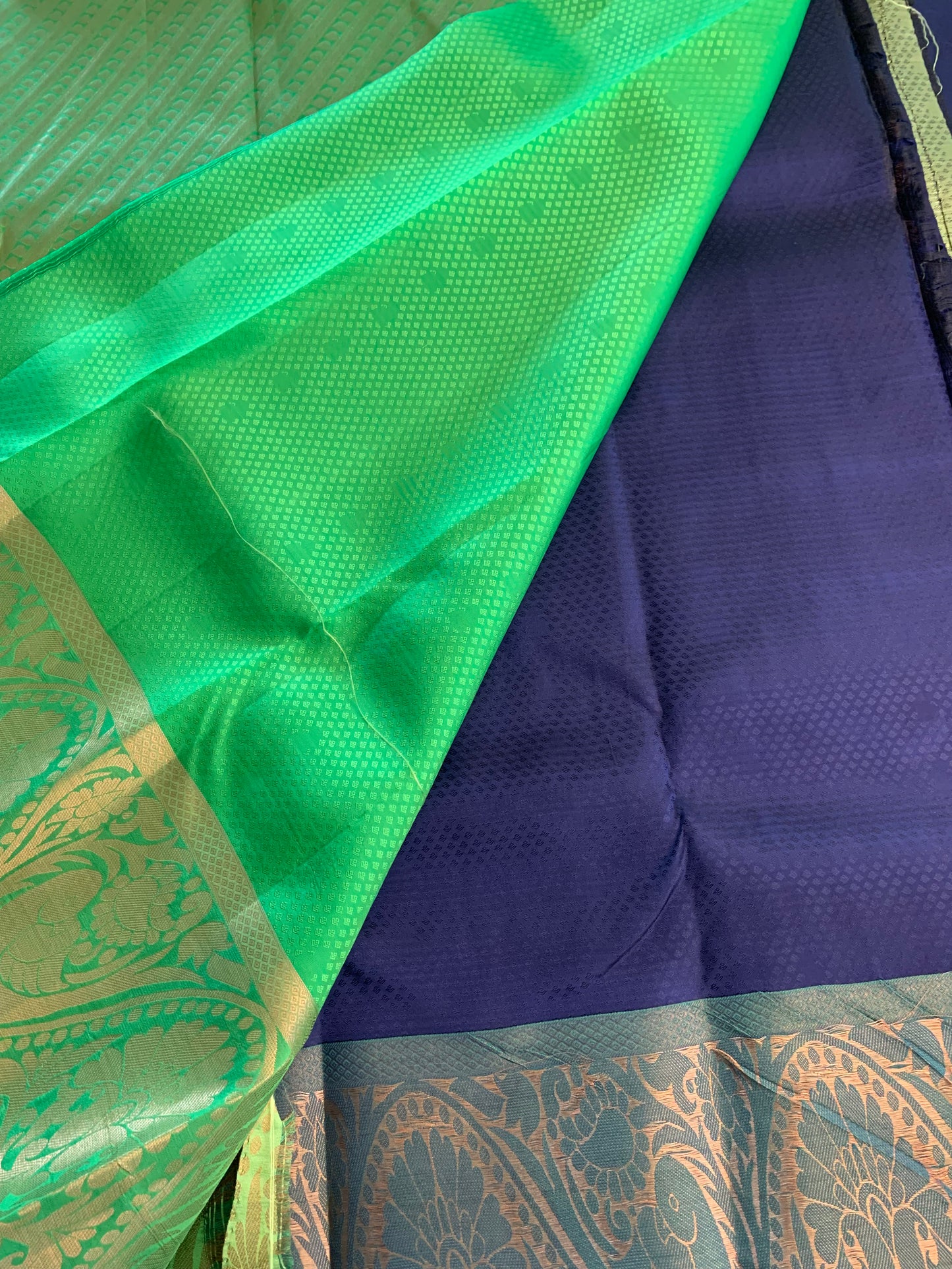 Navy Blue Kanchipuram Silk Saree