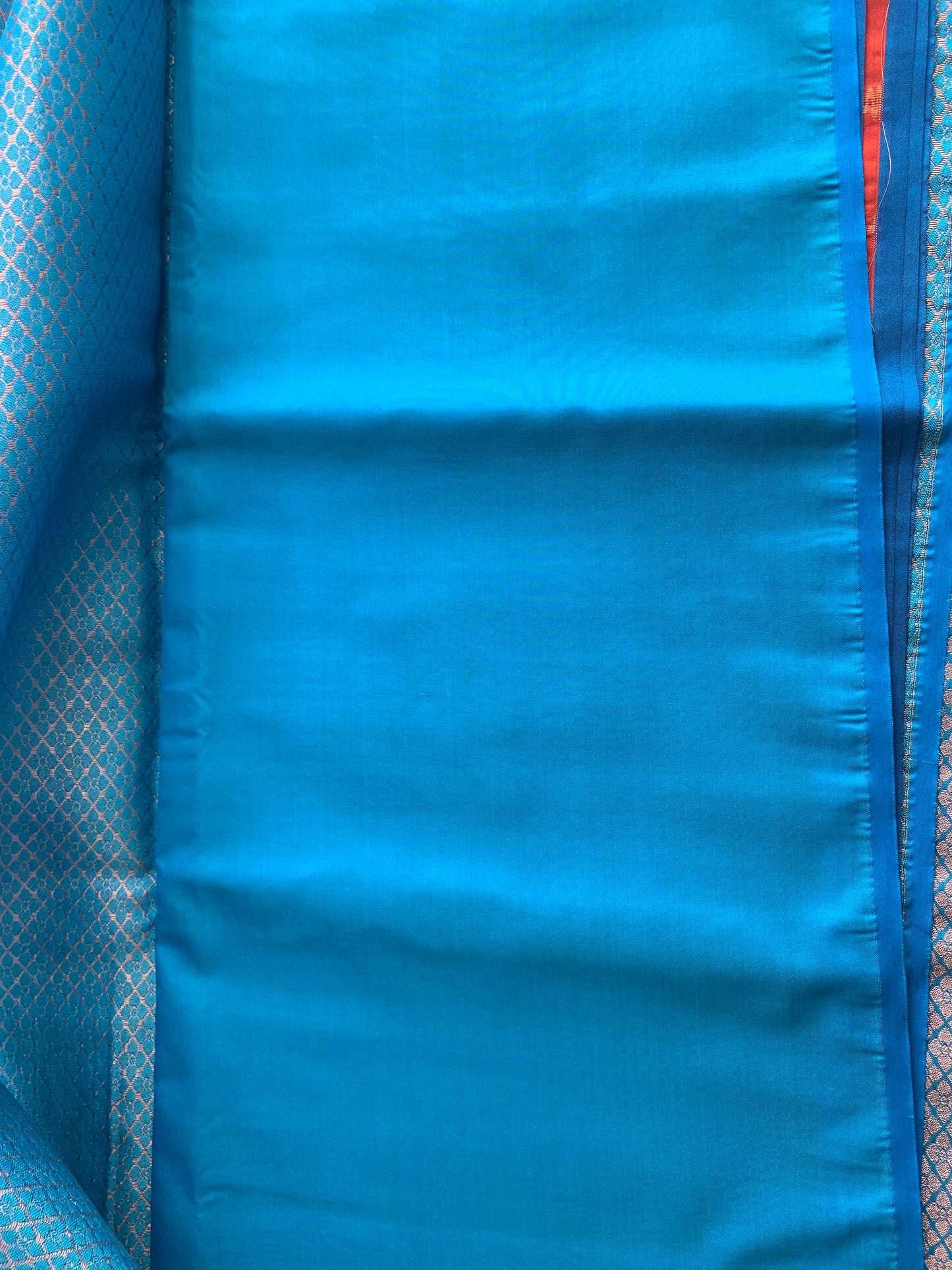 Brick Red Semi Kanchipuram Silk Saree